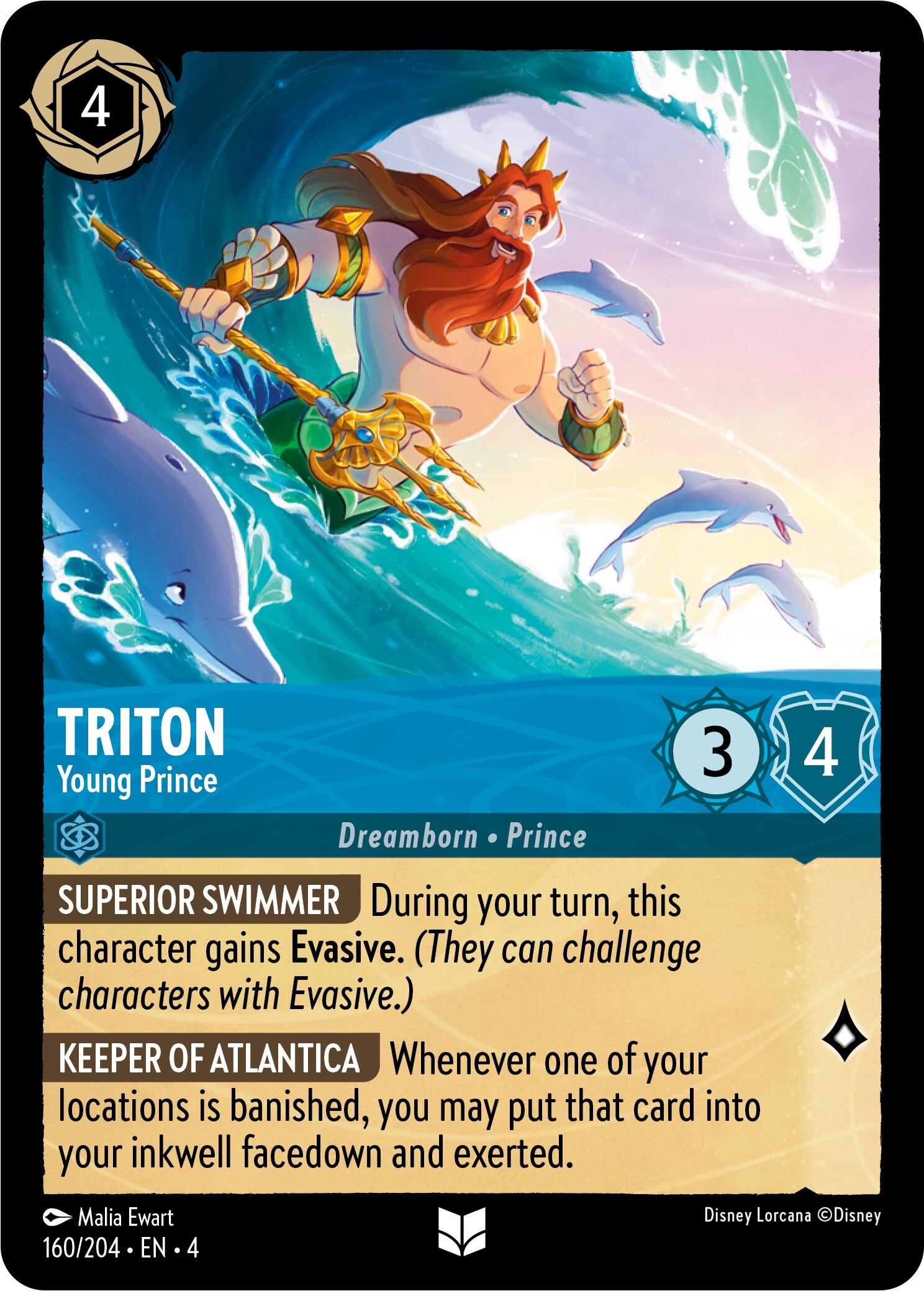 Triton - Young Prince (160/204) [Ursula's Return] | Clutch Gaming