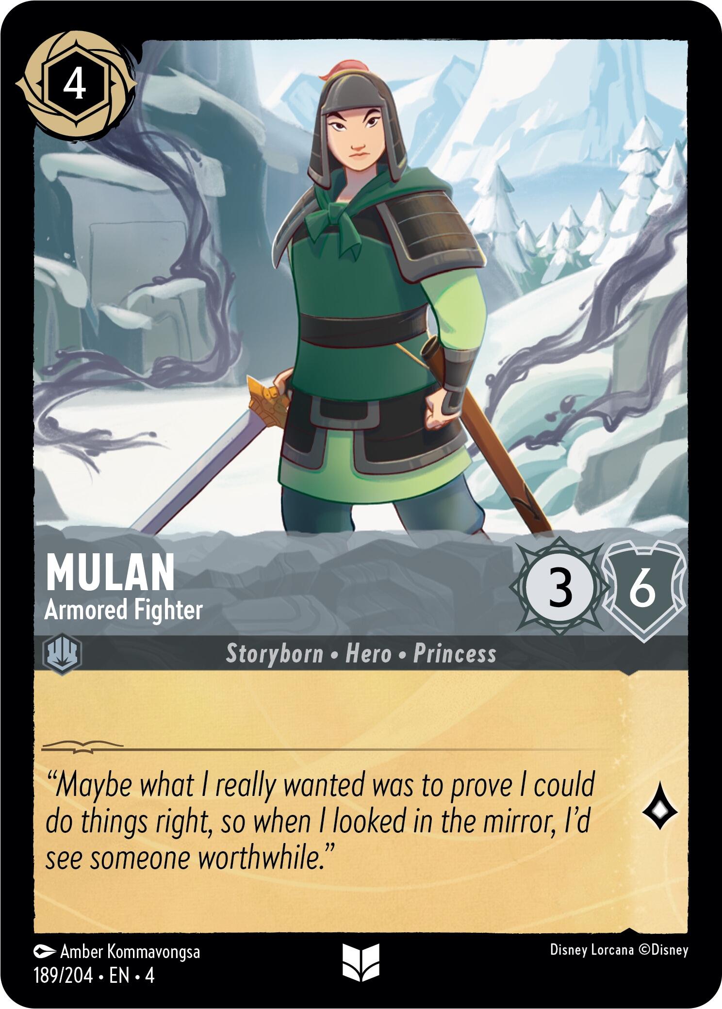 Mulan - Armored Fighter (189/204) [Ursula's Return] | Clutch Gaming