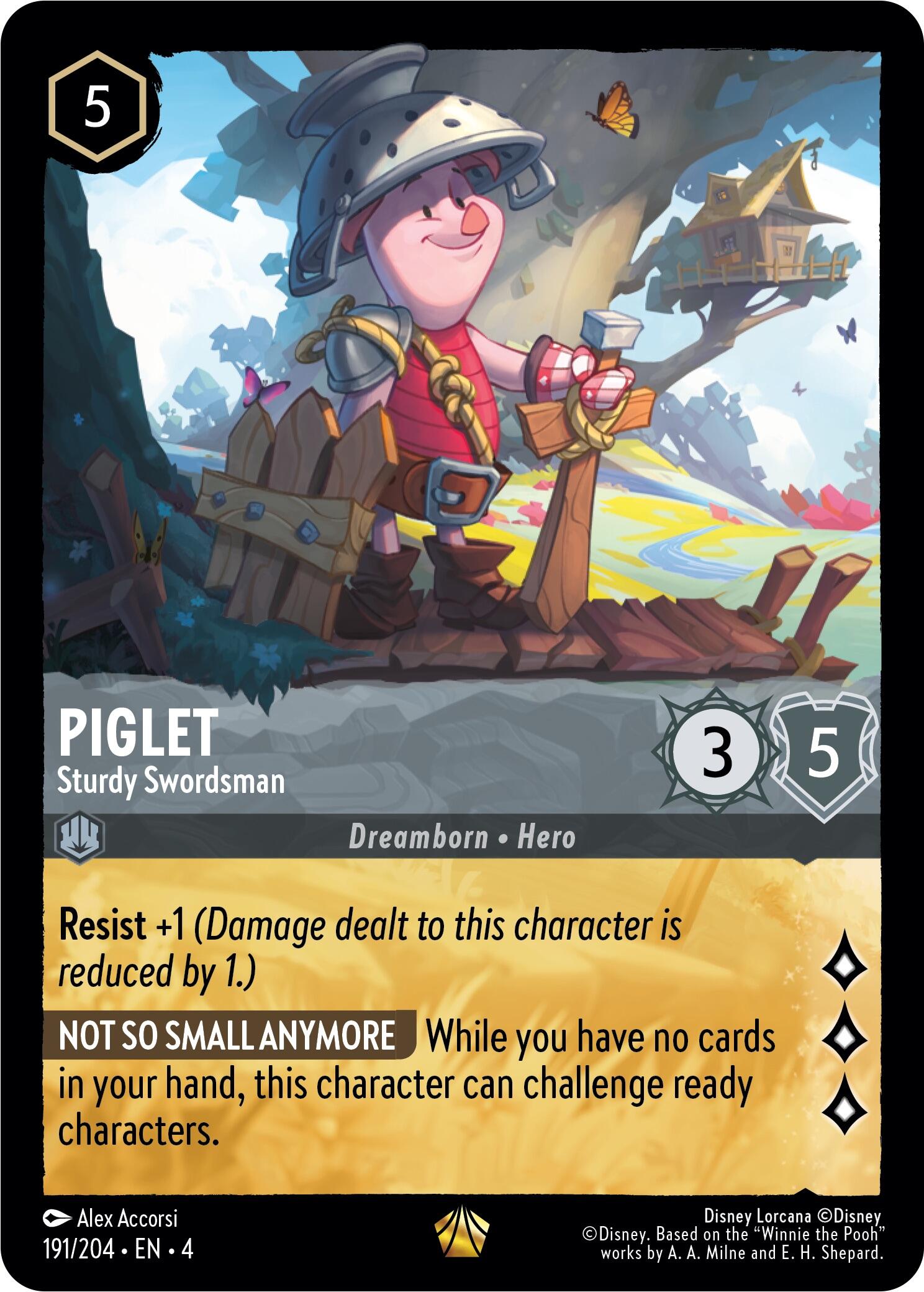 Piglet - Sturdy Swordsman (191/204) [Ursula's Return] | Clutch Gaming