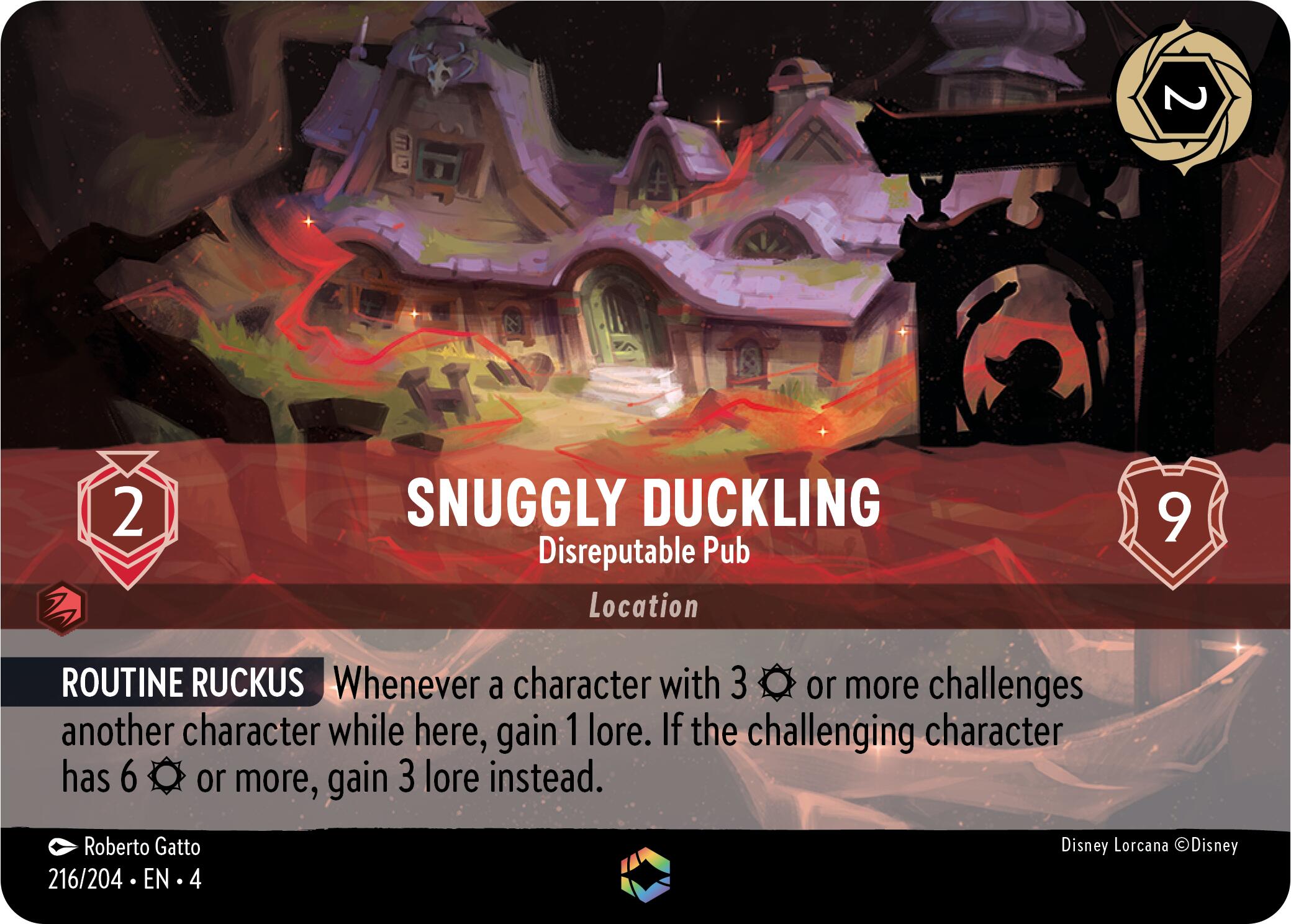 Snuggly Duckling - Disreputable Pub (Enchanted) (216/204) [Ursula's Return] | Clutch Gaming