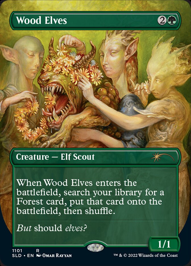 Wood Elves (Borderless) [Secret Lair Drop Series] | Clutch Gaming