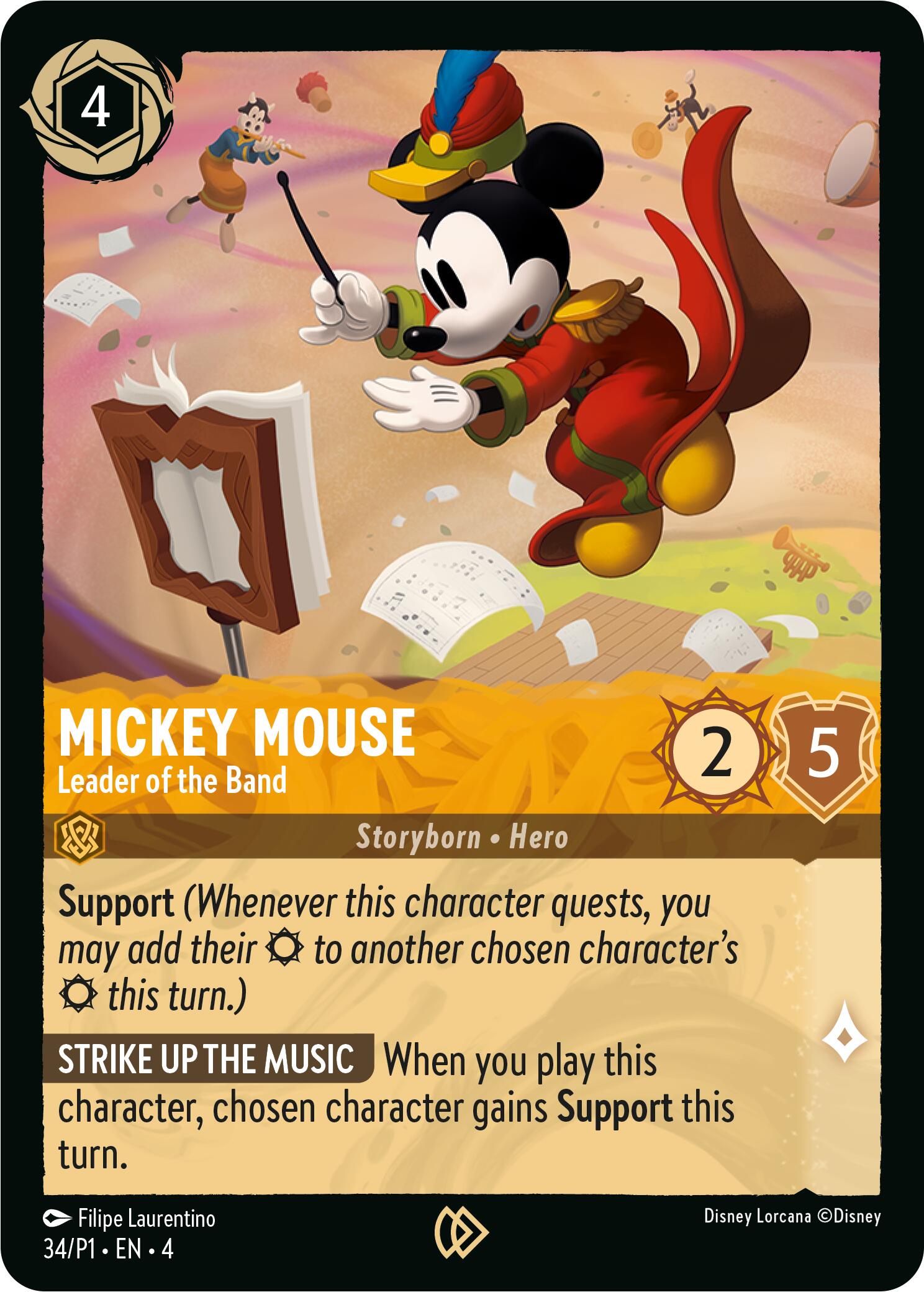 Mickey Mouse - Leader of the Band (34) [Promo Cards] | Clutch Gaming