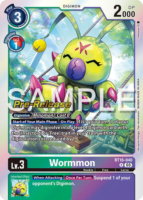 Wormmon [BT16-040] [Beginning Observer Pre-Release Promos] | Clutch Gaming