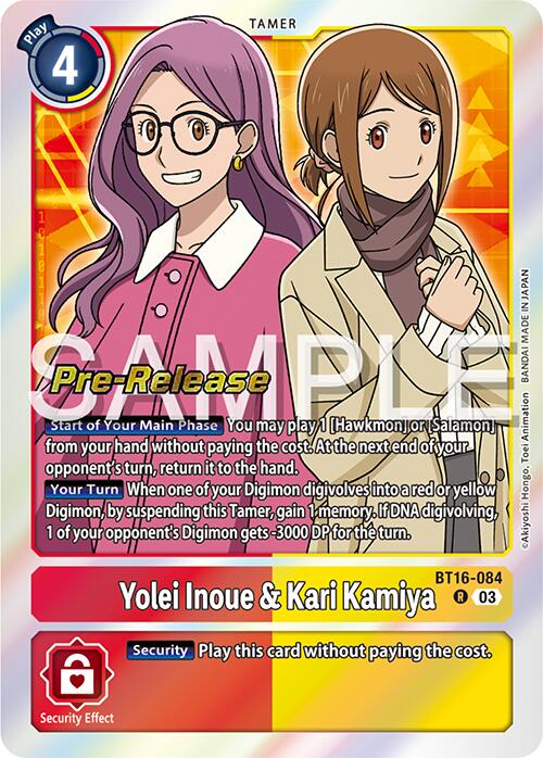 Yolei Inoue & Kari Kamiya [BT16-084] [Beginning Observer Pre-Release Promos] | Clutch Gaming