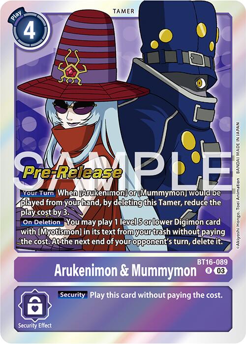 Arukenimon & Mummymon [BT16-089] [Beginning Observer Pre-Release Promos] | Clutch Gaming