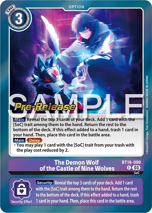 The Demon Wolf of the Castle of Nine Wolves [BT16-099] [Beginning Observer Pre-Release Promos] | Clutch Gaming