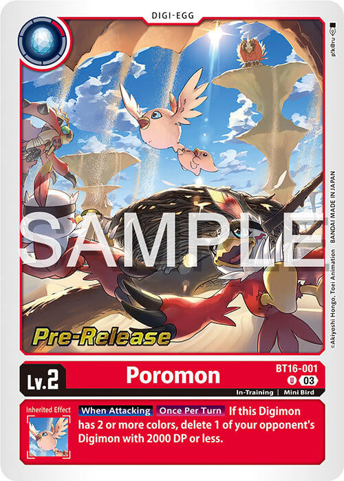 Poromon [BT16-001] [Beginning Observer Pre-Release Promos] | Clutch Gaming