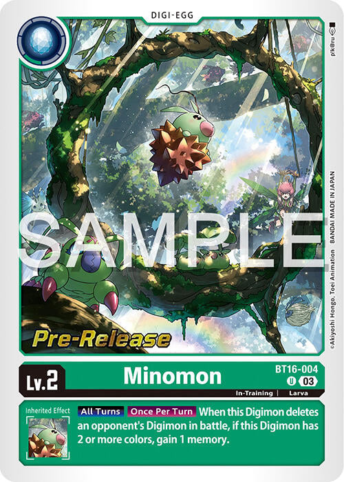 Minomon [BT16-004] [Beginning Observer Pre-Release Promos] | Clutch Gaming