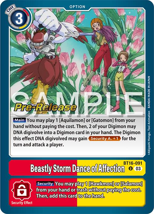 Beastly Storm Dance of Affection [BT16-091] [Beginning Observer Pre-Release Promos] | Clutch Gaming