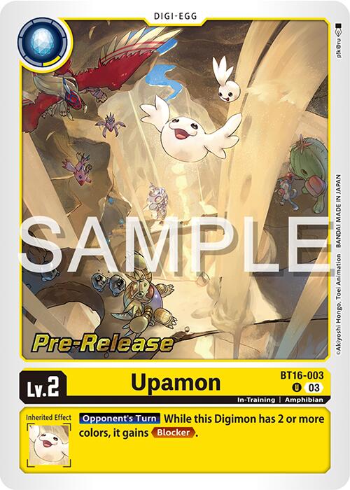 Upamon [BT16-003] [Beginning Observer Pre-Release Promos] | Clutch Gaming