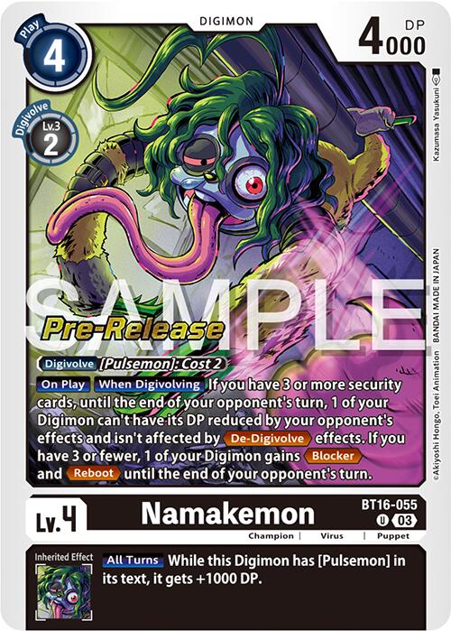 Namakemon [BT16-055] [Beginning Observer Pre-Release Promos] | Clutch Gaming