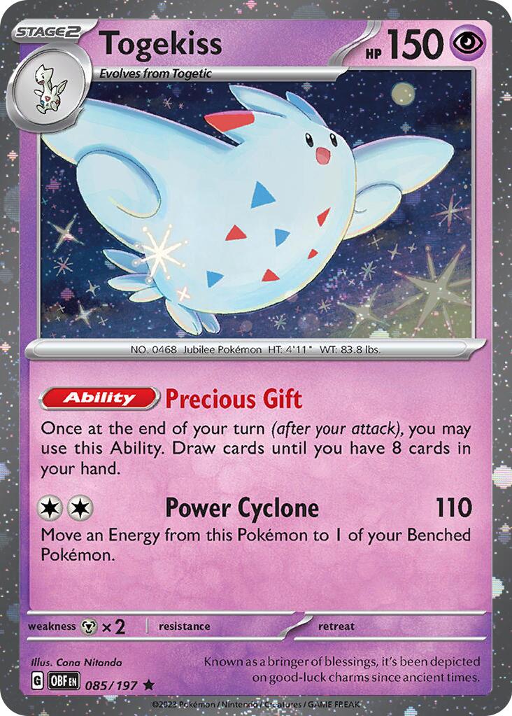 Togekiss (085/197) (Cosmos Holo) [Scarlet & Violet: Obsidian Flames] | Clutch Gaming