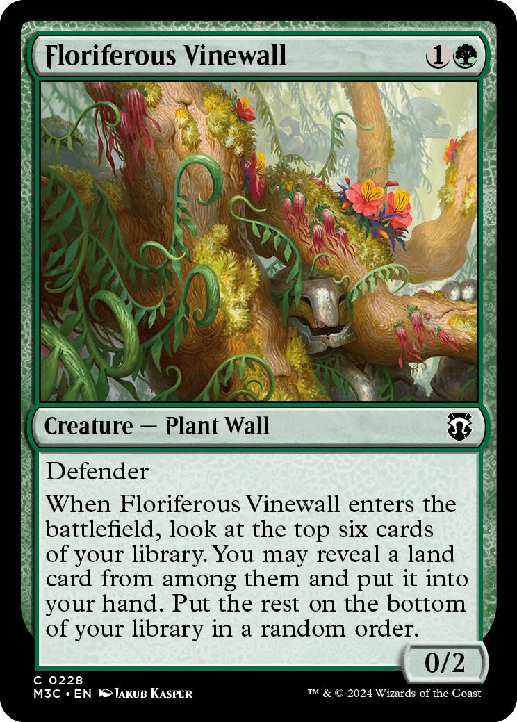 Floriferous Vinewall [Modern Horizons 3 Commander] | Clutch Gaming