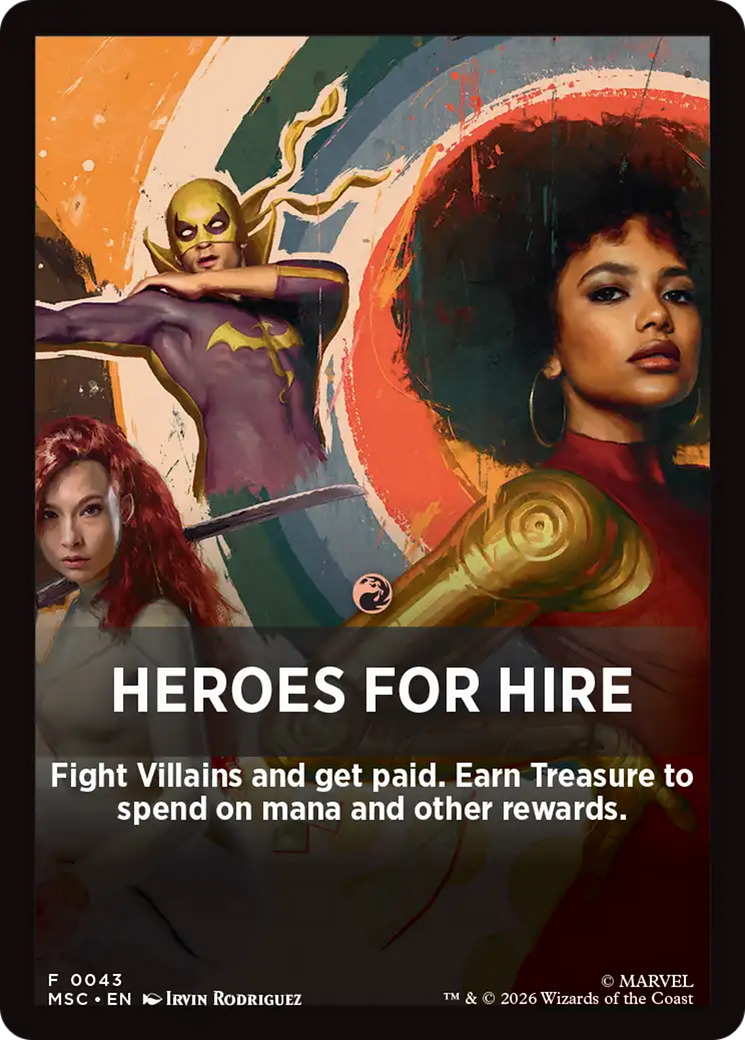 Heroes For Hire Theme Card [Marvel Super Heroes Commander] | Clutch Gaming