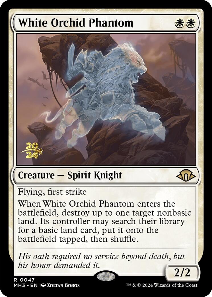 White Orchid Phantom [Modern Horizons 3 Prerelease Promos] | Clutch Gaming