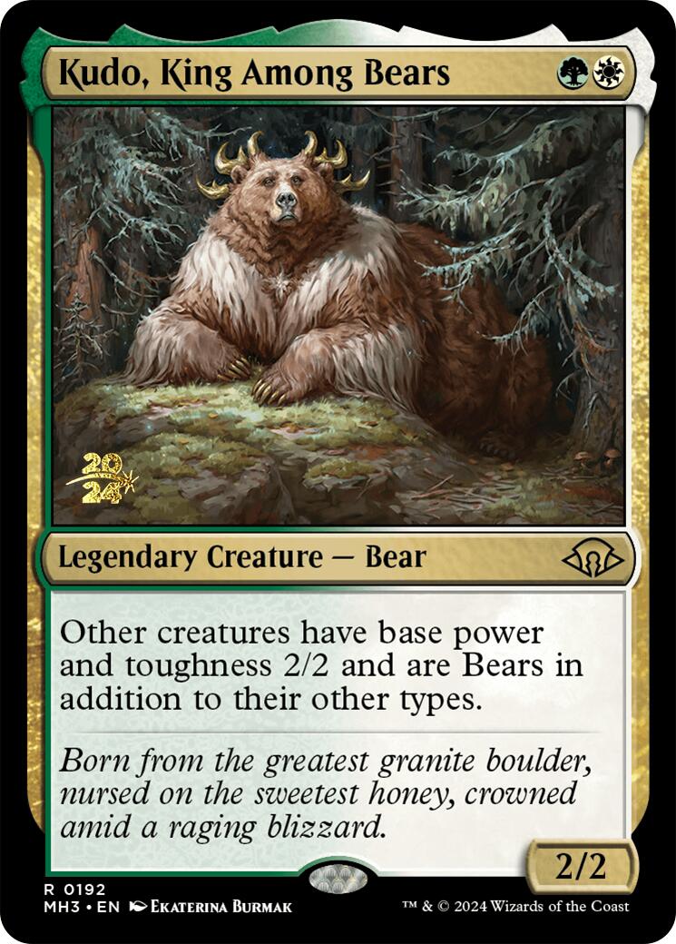 Kudo, King Among Bears [Modern Horizons 3 Prerelease Promos] | Clutch Gaming