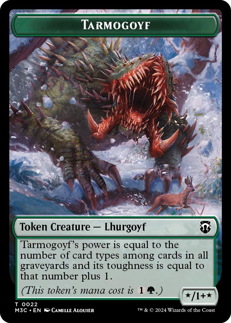 Tarmogoyf // Saproling Double-Sided Token [Modern Horizons 3 Commander Tokens] | Clutch Gaming