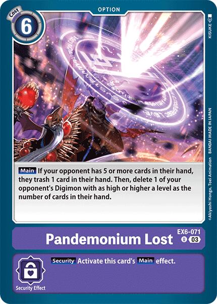 Pandemonium Lost [EX6-071] [Infernal Ascension] | Clutch Gaming