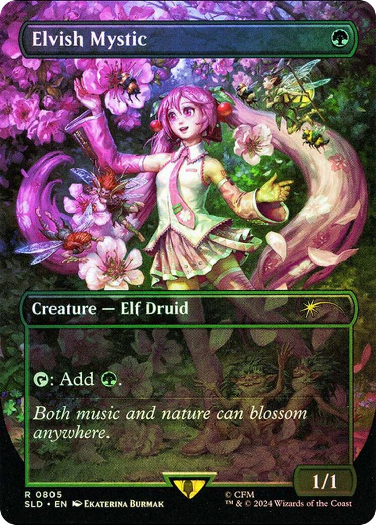 Elvish Mystic (0805 - Japanese Rainbow Foil) [Secret Lair Drop Series] | Clutch Gaming