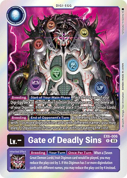 Gate of Deadly Sins [EX6-006] [Infernal Ascension] | Clutch Gaming