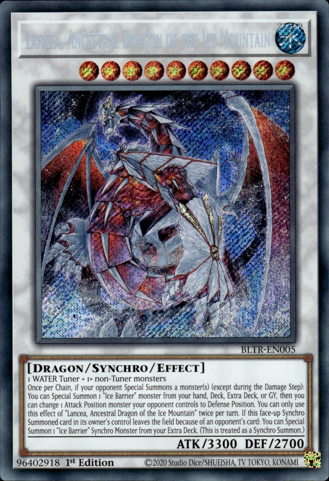 Lancea, Ancestral Dragon of the Ice Mountain [BLTR-EN005] Secret Rare | Clutch Gaming