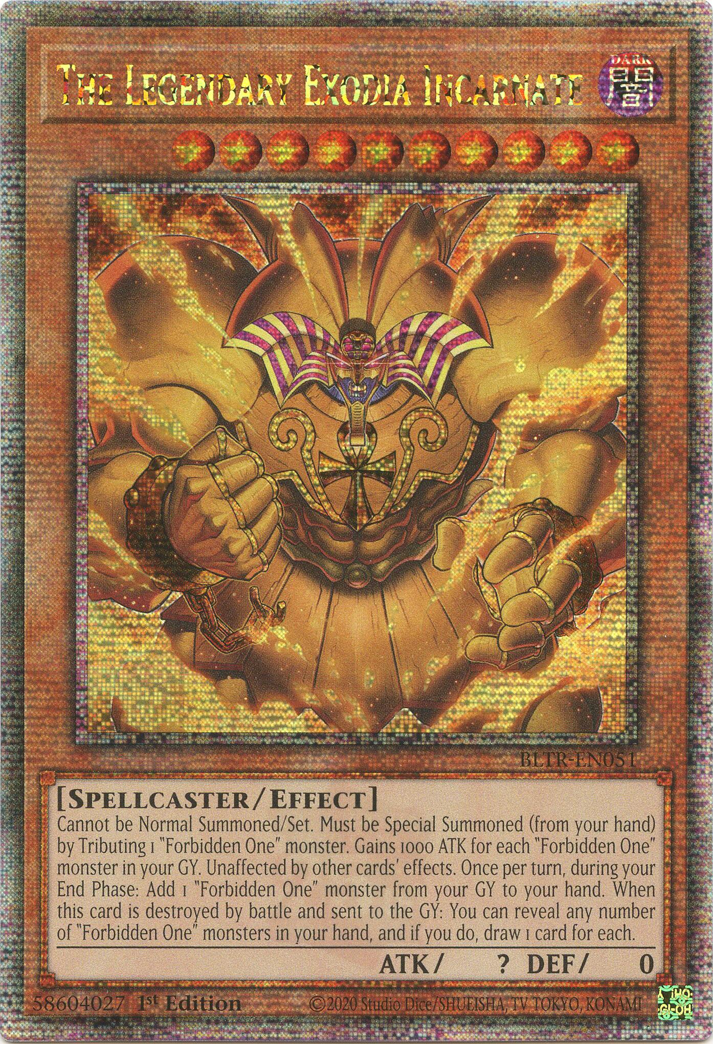 The Legendary Exodia Incarnate (Quarter Century Secret Rare) [BLTR-EN051] Quarter Century Secret Rare | Clutch Gaming