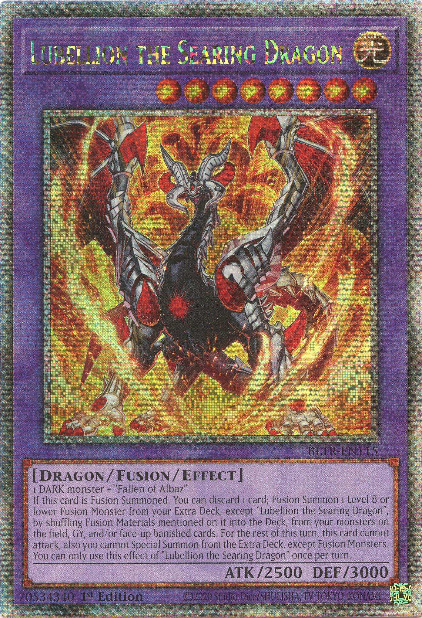 Lubellion the Searing Dragon (Quarter Century Secret Rare) [BLTR-EN115] Quarter Century Secret Rare | Clutch Gaming