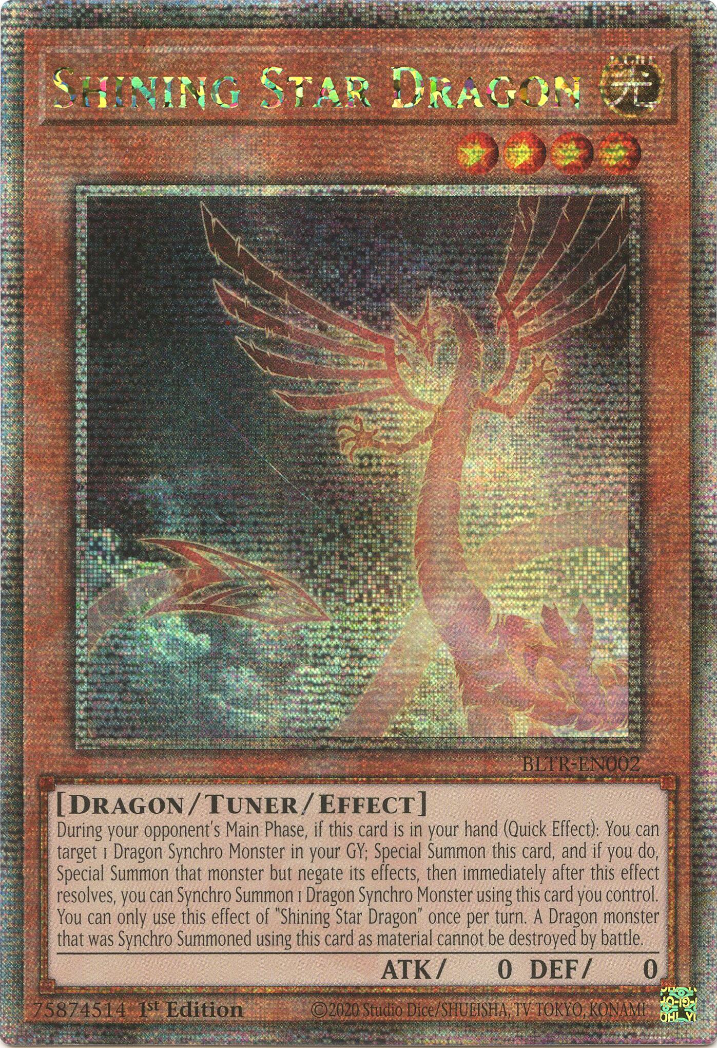 Shining Star Dragon (Quarter Century Secret Rare) [BLTR-EN002] Quarter Century Secret Rare | Clutch Gaming