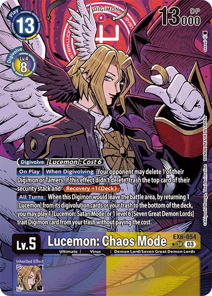 Lucemon: Chaos Mode [EX6-054] (Alternate Art) [Infernal Ascension] | Clutch Gaming