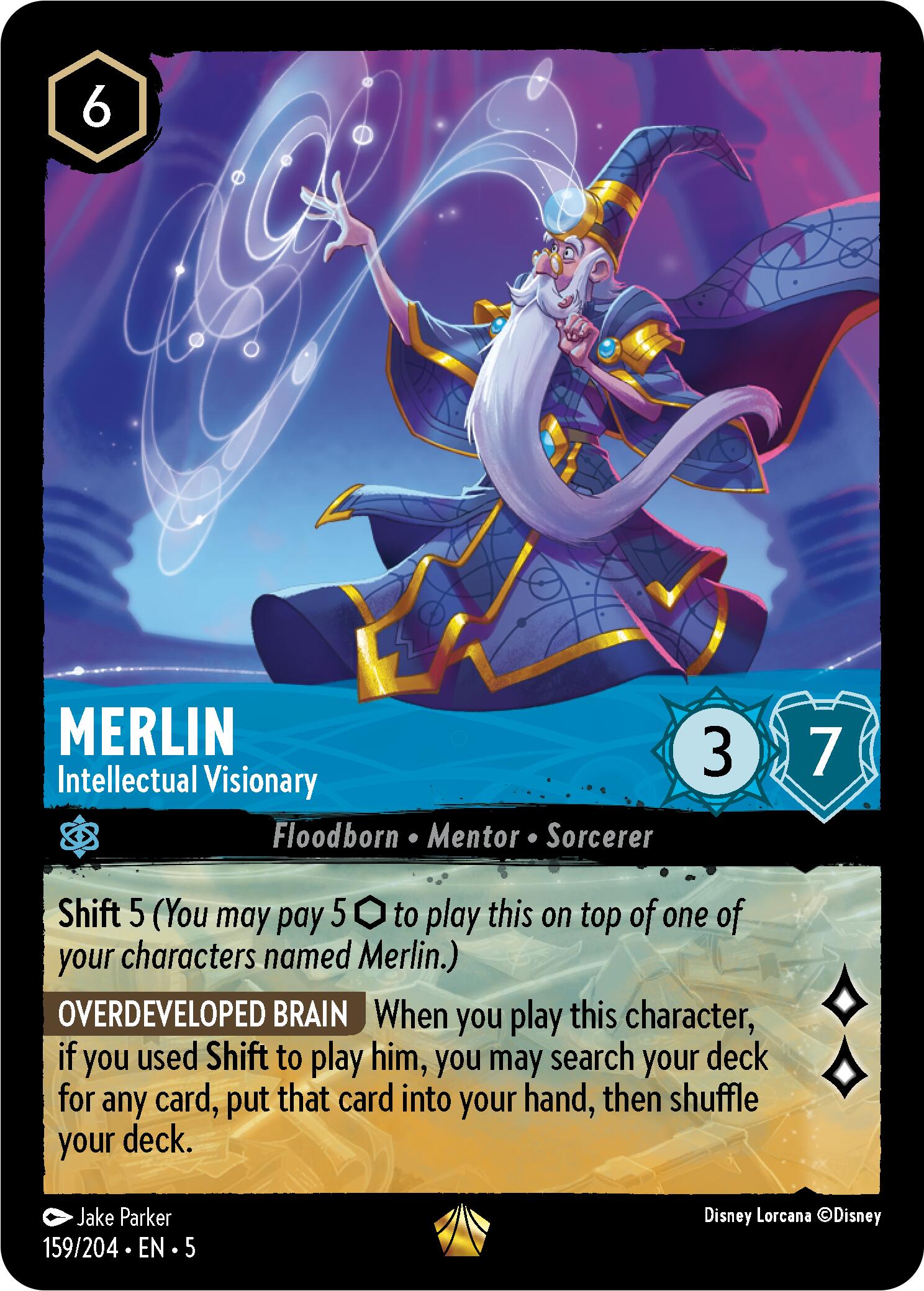 Merlin - Intellectual Visionary (159/204) [Shimmering Skies] | Clutch Gaming