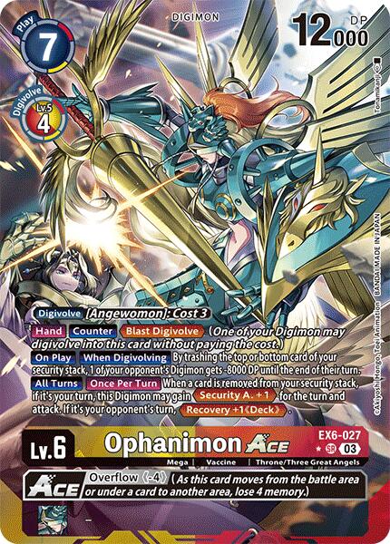 Ophanimon ACE [EX6-027] (Alternate Art) [Infernal Ascension] | Clutch Gaming