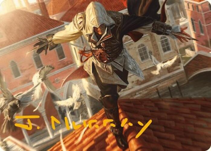 Ezio, Blade of Vengeance Art Card (Gold-Stamped Signature) [Assassin's Creed Art Series] | Clutch Gaming