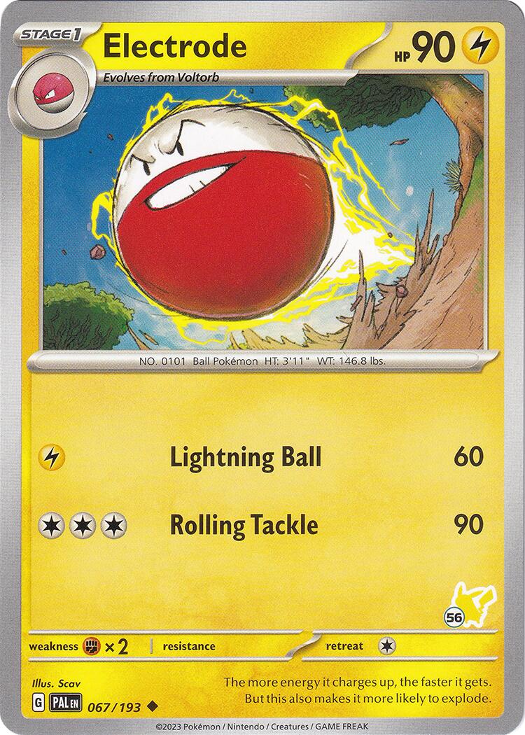 Electrode (067/193) (Pikachu Stamp #56) [Battle Academy 2024] | Clutch Gaming