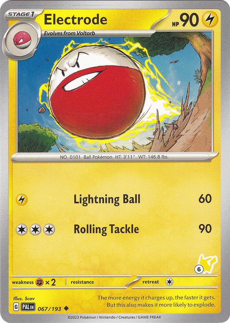 Electrode (067/193) (Pikachu Stamp #6) [Battle Academy 2024] | Clutch Gaming