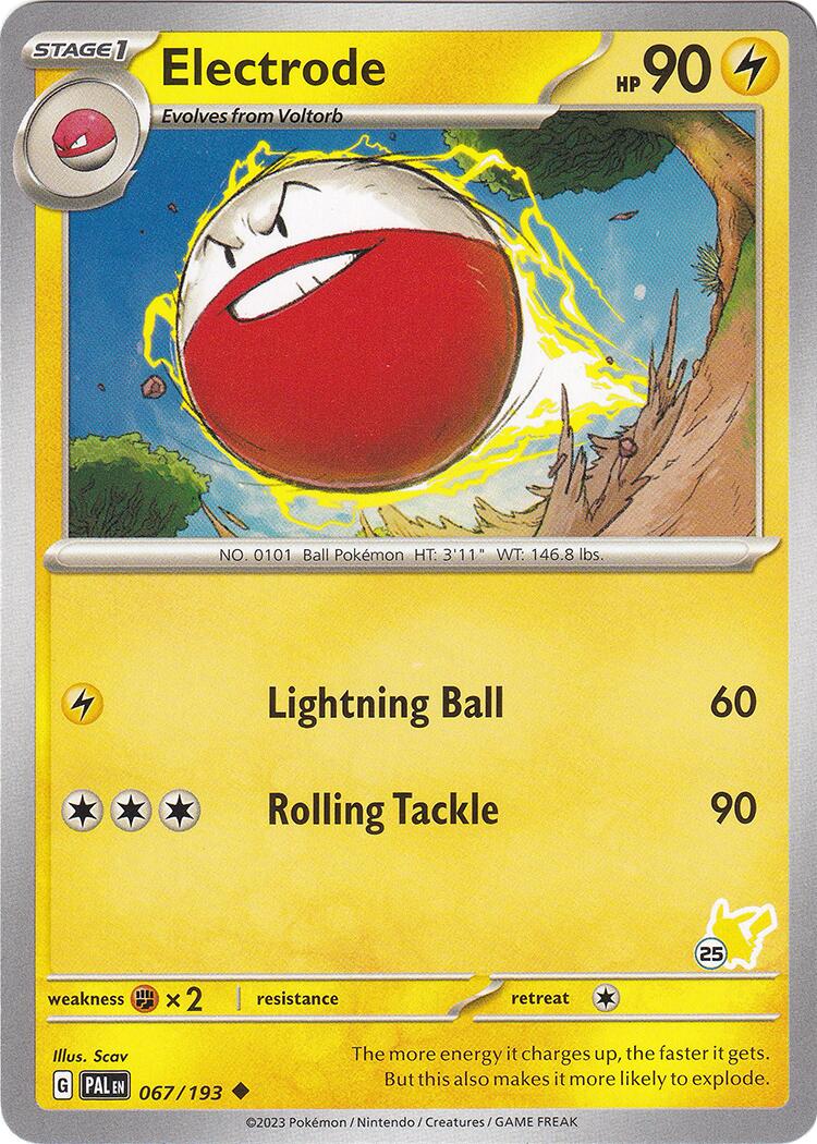 Electrode (067/193) (Pikachu Stamp #25) [Battle Academy 2024] | Clutch Gaming