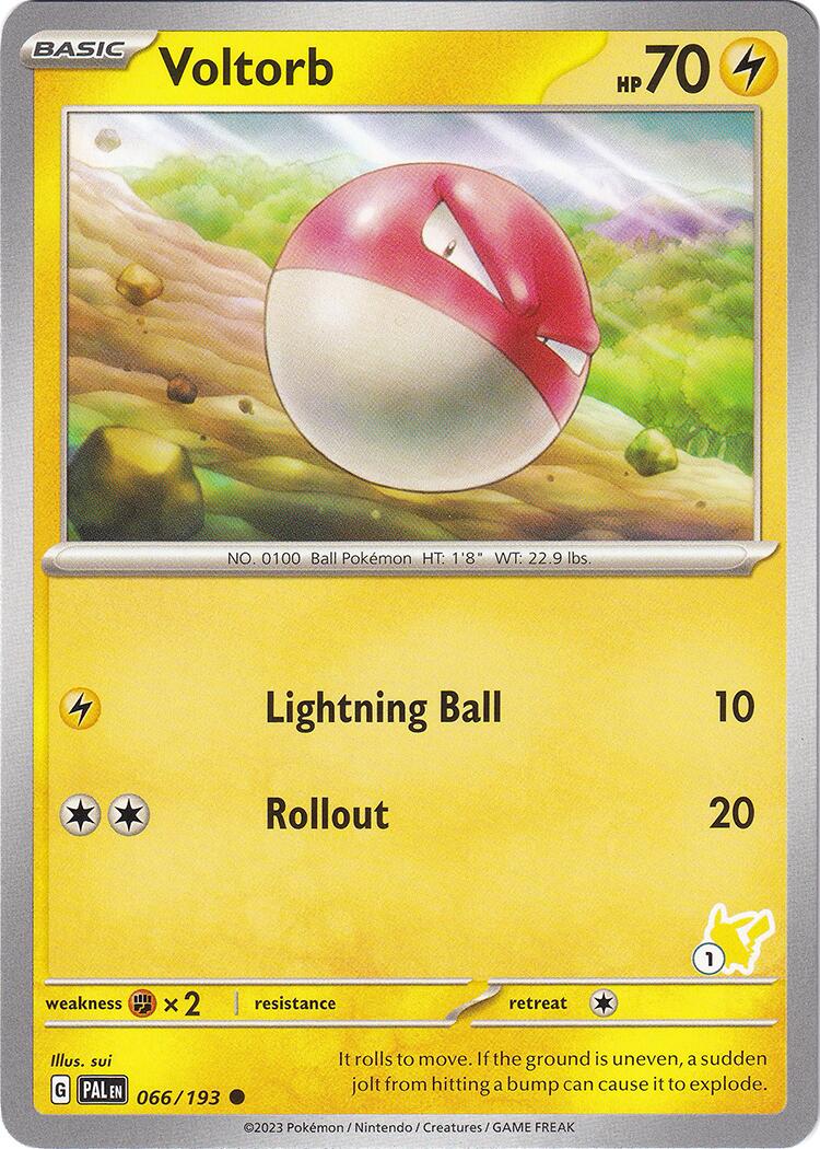 Voltorb (066/193) (Pikachu Stamp #1) [Battle Academy 2024] | Clutch Gaming