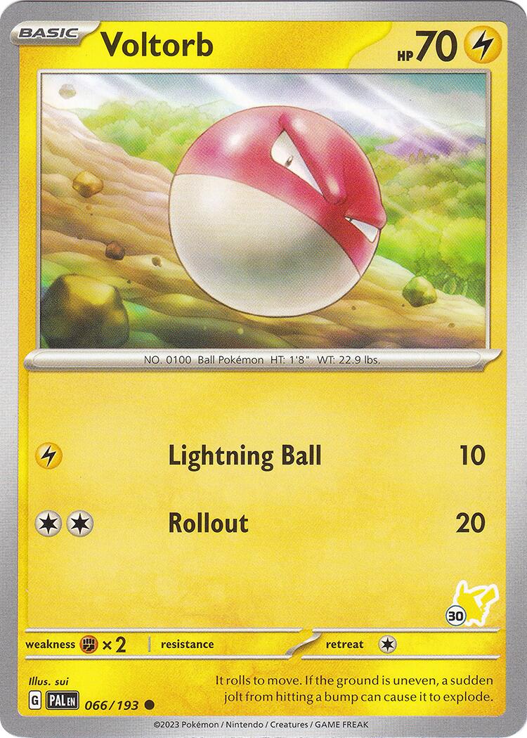 Voltorb (066/193) (Pikachu Stamp #30) [Battle Academy 2024] | Clutch Gaming