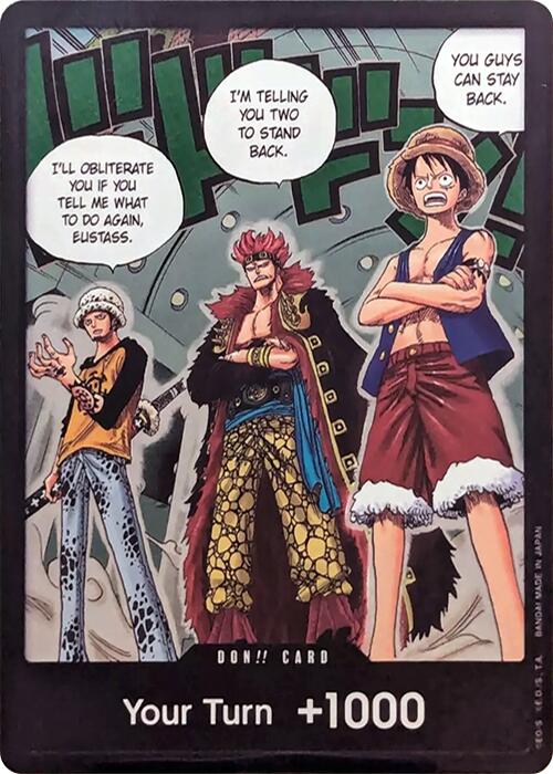 DON!! Card (Trafalgar Law, Eustass Kid and Monkey.D.Luffy) (Double Pack Set Vol. 4) [500 Years in the Future] | Clutch Gaming