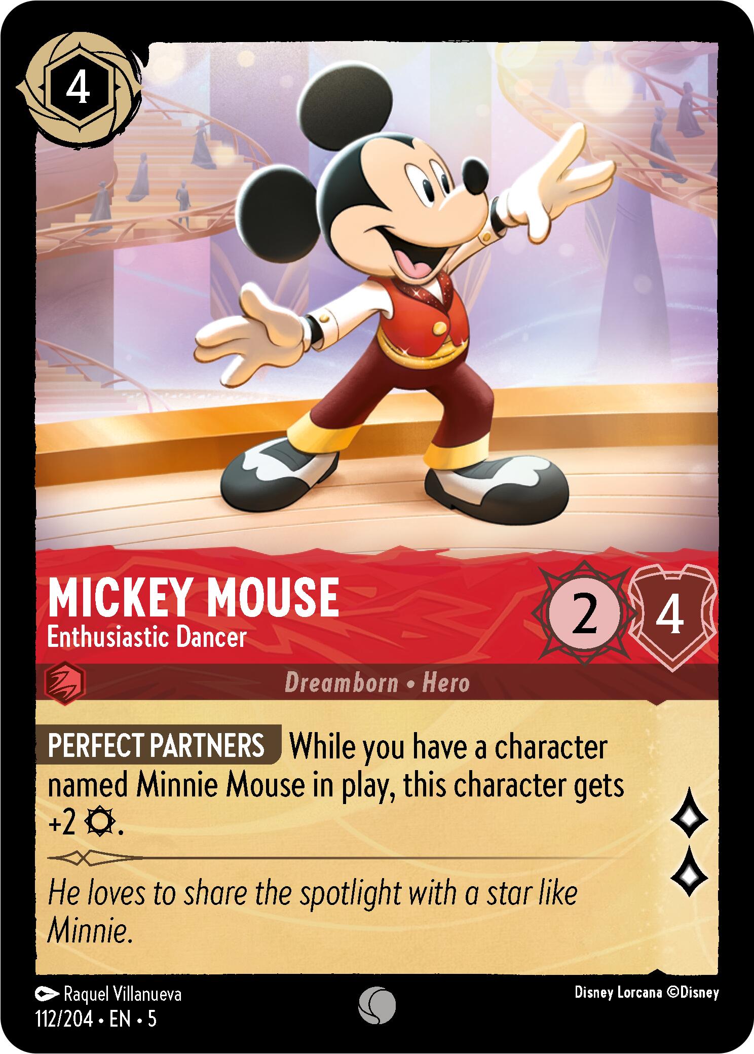 Mickey Mouse - Enthusiastic Dancer (112/204) [Shimmering Skies] | Clutch Gaming