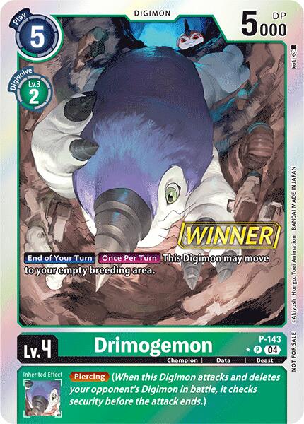 Drimogemon [P-143] (Store Tournament 2024 Jul. – Sep. Winner Pack) [Promotional Cards] | Clutch Gaming