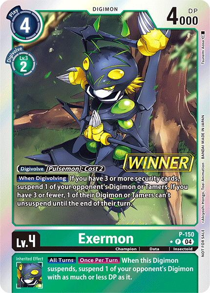 Exermon [P-150] (Store Tournament 2024 Jul. – Sep. Winner Pack) [Promotional Cards] | Clutch Gaming