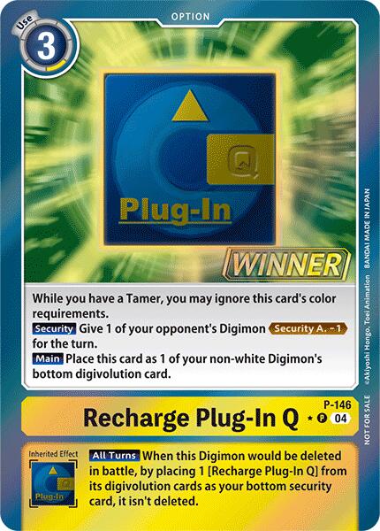 Recharge Plug-In Q [P-146] (Store Tournament 2024 Jul. – Sep. Winner Pack) [Promotional Cards] | Clutch Gaming