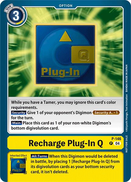 Recharge Plug-In Q [P-146] (Store Tournament 2024 Jul. – Sep. Participation Pack) [Promotional Cards] | Clutch Gaming