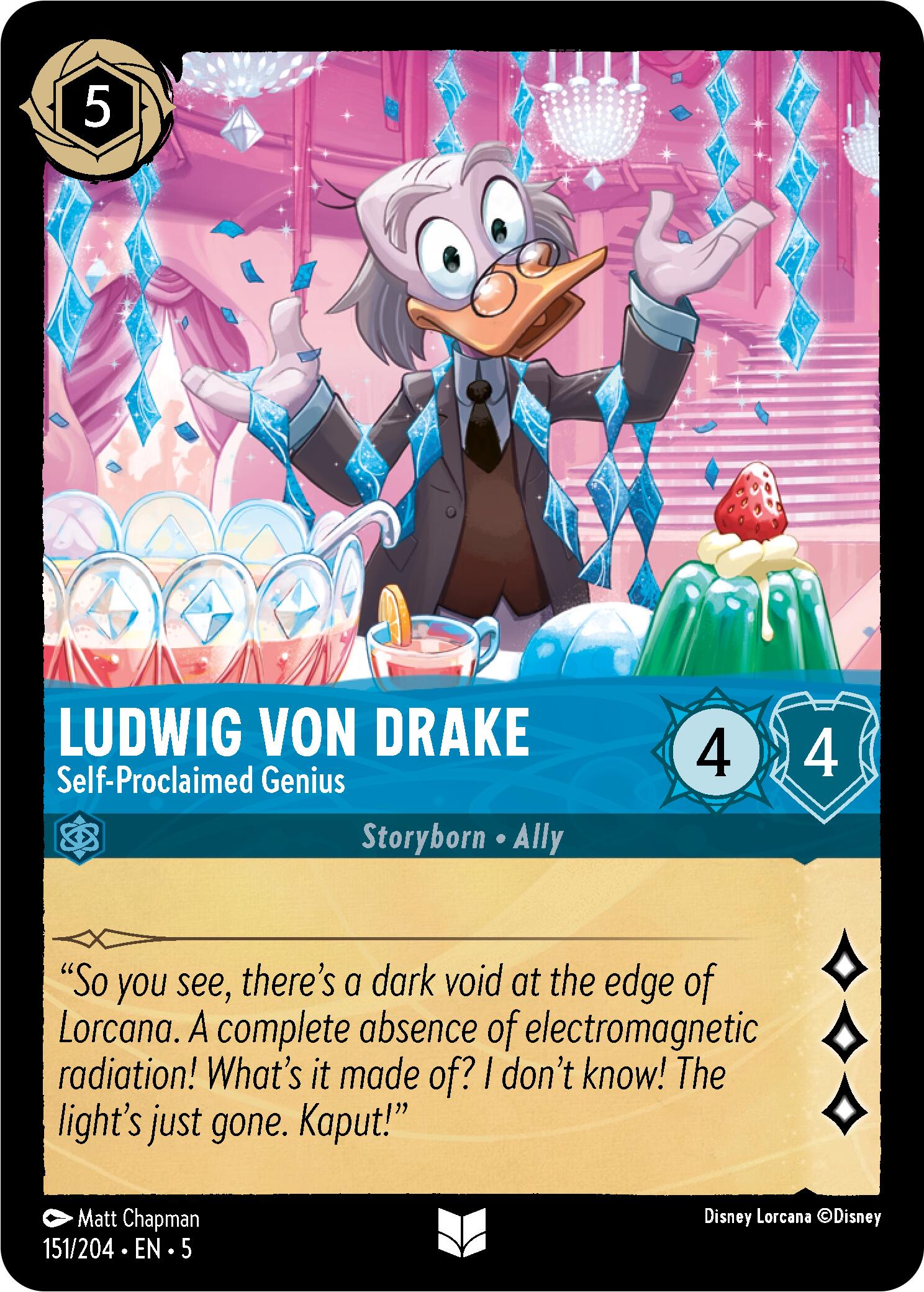 Ludwig Von Drake - Self-Proclaimed Genius (151/204) [Shimmering Skies] | Clutch Gaming