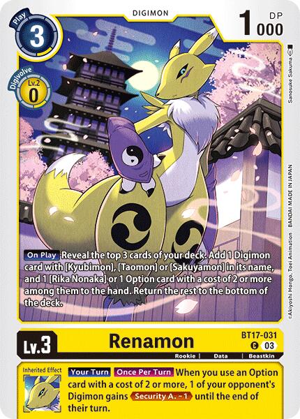 Renamon [BT17-031] [Secret Crisis] | Clutch Gaming