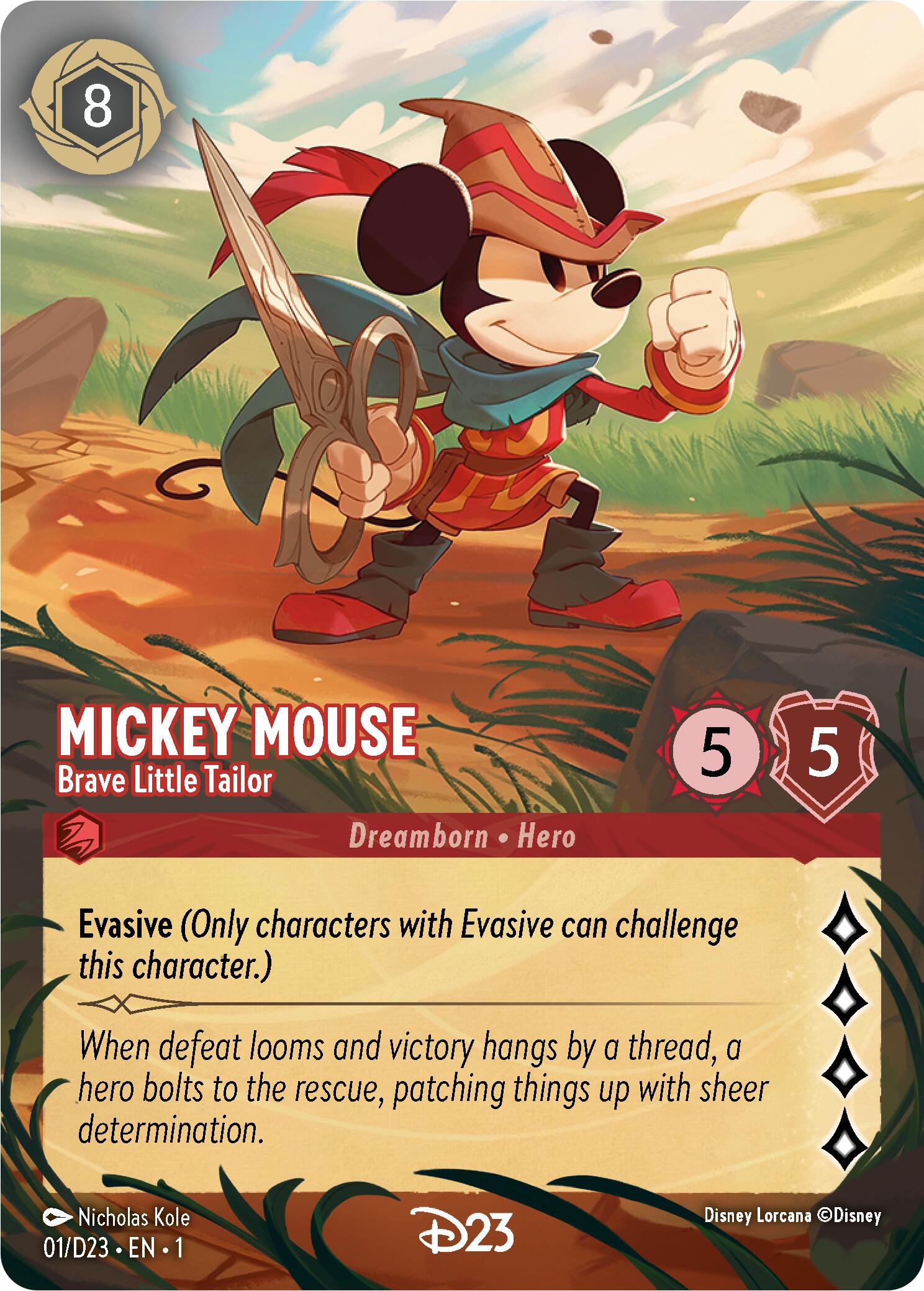 Mickey Mouse - Brave Little Tailor (Extended Art) (1) [D23 Promos] | Clutch Gaming
