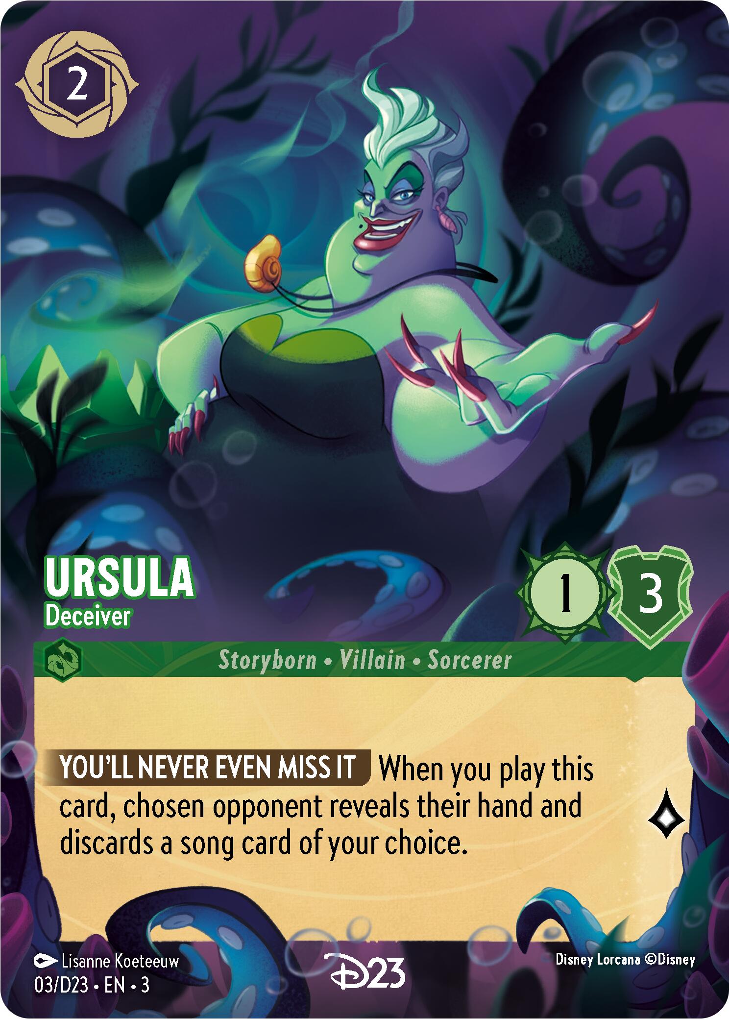 Ursula - Deceiver (3) [D23 Promos] | Clutch Gaming