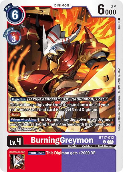 BurningGreymon [BT17-012] [Secret Crisis] | Clutch Gaming