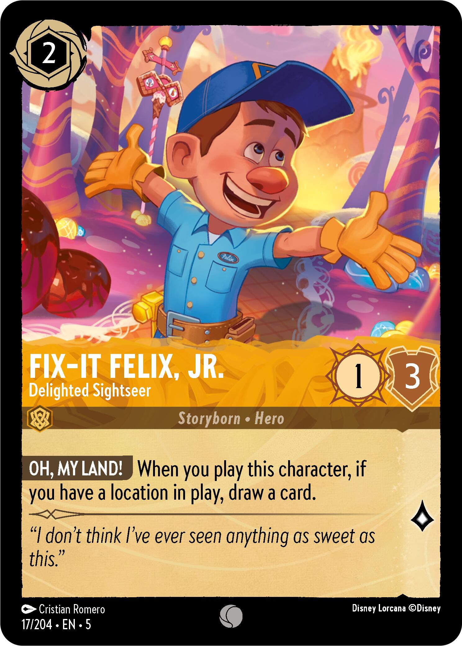 Fix-It Felix, Jr. - Delighted Sightseer (17/204) [Shimmering Skies] | Clutch Gaming
