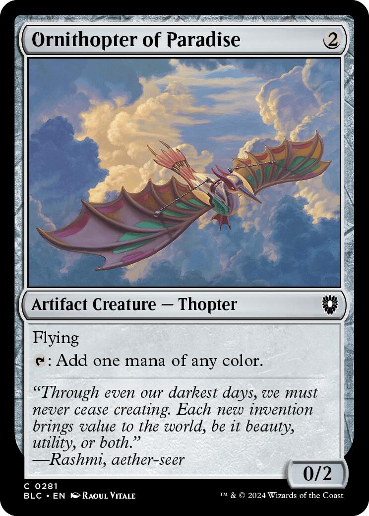 Ornithopter of Paradise [Bloomburrow Commander] | Clutch Gaming